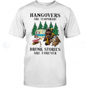 Hangovers Are Temporary Drunk Stories Are Forever Bear T-Shirt