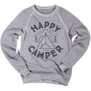 Happy Camper Womens Eco Fleece T-Shirt