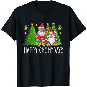 Happy Holiday Xmas Patriotic Gnome Santa American Christmas T-Shirt