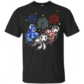 Happy Patriotic Turtle Proud 4th July Independence America USA Flag Patriot Gift T-Shirt