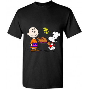 Happy Thanksgiving Snoopy And Brown Funny T-Shirt