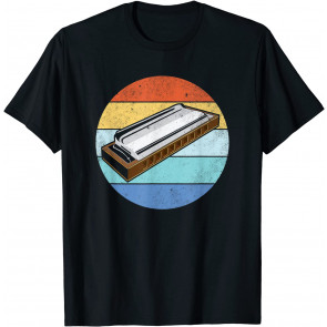 Harmonica Vintage Retro Harmonica Player Gift T-Shirt