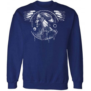 Hawk Dream Spirit - Native American Indian - Fleece Sweat T-Shirt