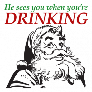 He Sees You When Youre Drinking Funny Santa Christmas Tshirt