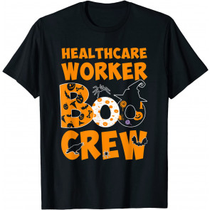 Healthcare Worker Boo Crew Pumpkin Spider Halloween T-Shirt