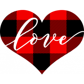 Heart With Plaid And Love Inside T-Shirt