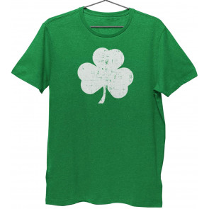 Heather Green Distressed Shamrock T-Shirt