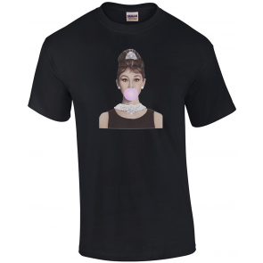Audrey Hepburn Chewing Bubble Gum T-Shirt