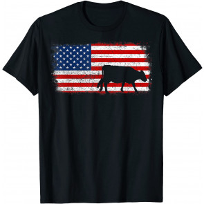 HEREFORD COW Patriotic  T-Shirt