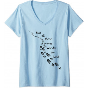 Hiker Not All Those Who Wander Are Lost Hiking Footprints T-Shirt