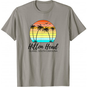 Hilton Head Island Retro Vintage Sunset South Carolina Gifts T-Shirt