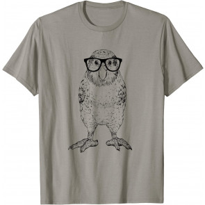 Hipster Kakapo In Nerd Glasses Bird Animal T-Shirt