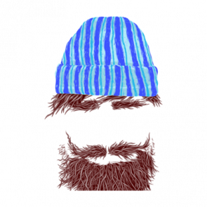 Hipster Outline Trendy Beard Tshirt