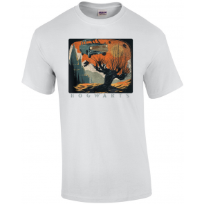 Hogwarts Whomping Willow Distressed Poster T-Shirt