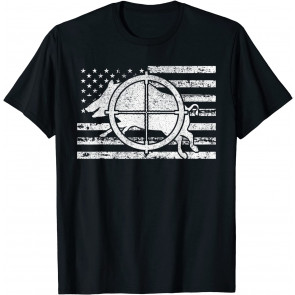 Hog Hunter American Flag Patriotic Hog T-Shirt