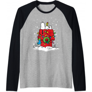 Holiday Snoopy And Woodstock Stocking Light Up T-Shirt