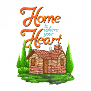 Home Is Where Your Heart Is Retro Tshirt