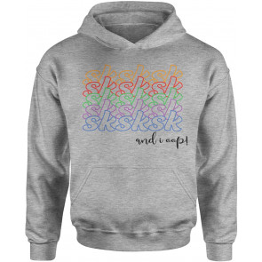 HOOD And I Oop Sksksksk Vsco X-Small Heather Grey T-Shirt