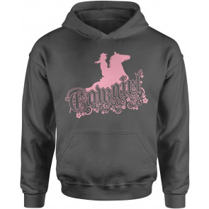 HOOD Cowgirl Riding A Horse Medium Charcoal Grey T-Shirt
