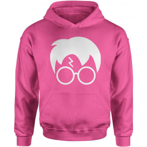 HOOD Harry Glasses Lightning Bolt Hair Medium Hot Pink T-Shirt