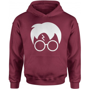 HOOD Harry Glasses Lightning Bolt Hair Medium Maroon T-Shirt