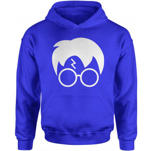 HOOD Harry Glasses Lightning Bolt Hair Medium Royal Blue T-Shirt