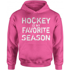 HOOD Hockey Is My Favorite Season Medium Hot Pink T-Shirt