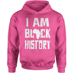 HOOD I Am Black History Small Hot Pink T-Shirt