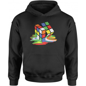 HOOD Melting Multi-Colored Cube Medium Black T-Shirt