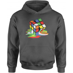 HOOD Melting Multi-Colored Cube Medium Charcoal Grey T-Shirt