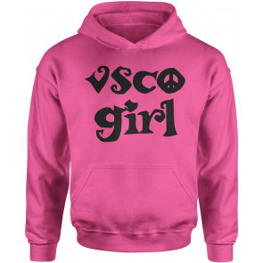 HOOD Peace Sign Vsco Girl X-Large Hot Pink T-Shirt
