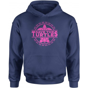 HOOD Save The Turtles Sksksksk Medium Navy Blue T-Shirt