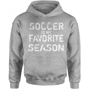 HOOD Soccer Is My Favorite Season Large Heather Grey T-Shirt