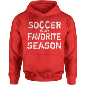 HOOD Soccer Is My Favorite Season Large Red T-Shirt