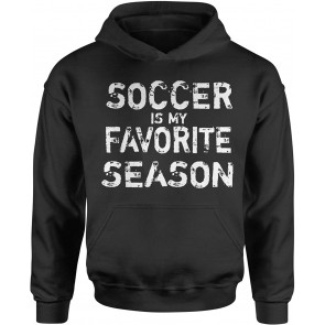 HOOD Soccer Is My Favorite Season Medium Black T-Shirt