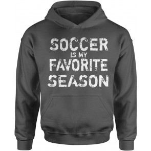 HOOD Soccer Is My Favorite Season Medium Charcoal Grey T-Shirt