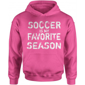 HOOD Soccer Is My Favorite Season Medium Hot Pink T-Shirt