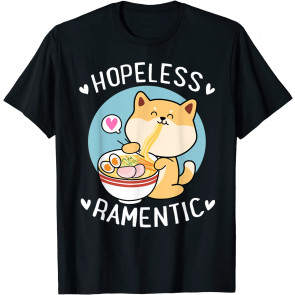 Hopeless Ramentic Dog Eating Ramen Noodles With Chopsticks T-Shirt