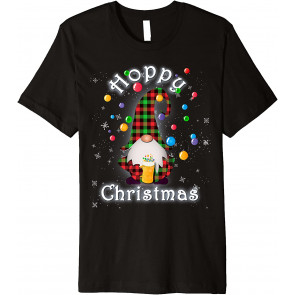 Hoppy Christmas Gonk Festive Drinking Gnome T-Shirt