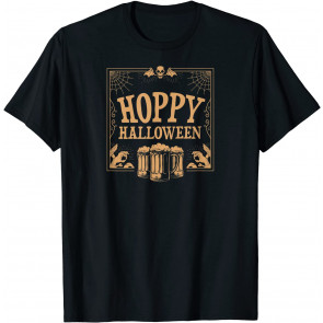 Hoppy Halloween Beer Drinking Spooky Local Craft Beer Lover T-Shirt