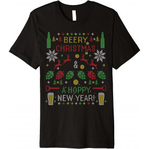 Hops Beer Lover Drinking Ugly Christmas  Party  T-Shirt