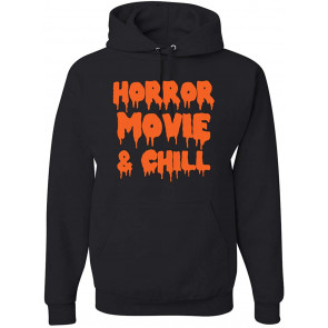 Horror Movie & Chill Orange Halloween T-Shirt