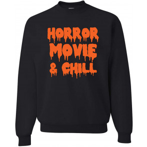 Horror Movie & Chill Orange Halloween T-Shirt