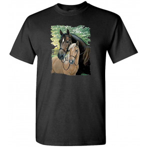 HOT Shot & ED - Best Friends Horses - T-Shirt