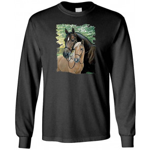 HOT Shot & ED - Best Friends Horses - T-Shirt