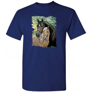 HOT Shot & ED - Best Friends Horses - T-Shirt