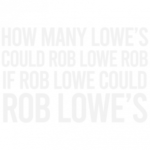 How Many Lowes Could Rob Lowe Rob If Rob Lowe Could Rob Lowes Funny Tshirt