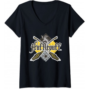 Hufflepuff Broomstick Badger Logo T-Shirt