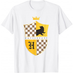 Hufflepuff Checkered Shield Crest T-Shirt