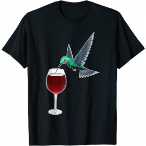 Hummingbird Drinking Wine T-Shirt